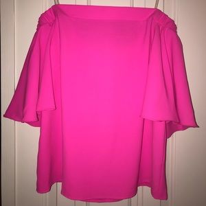 Off shoulder pink blouse